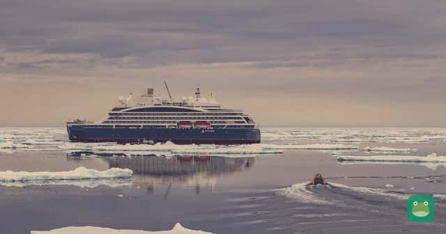 Le Commandant Charcot in Arctic sea ice in June 2024 (representative photo; the ship sails Ponant's Weddell Sea routes in 2028-29)