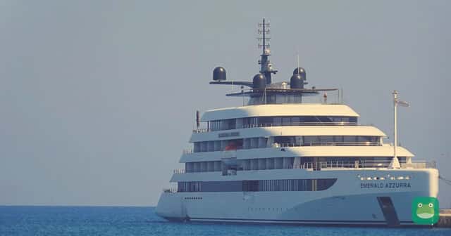 Emerald Azzurra moored in the port of Rhodes, Greece, August 2023