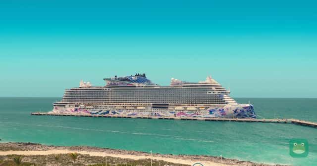 Norwegian Luna at the new pier on Great Stirrup Cay, Norwegian's private island in The Bahamas.