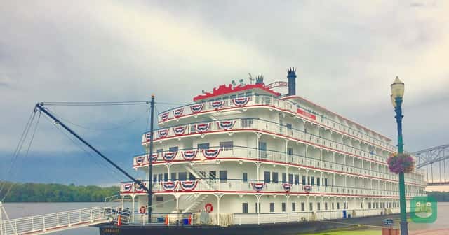 The ship as America at the Port of Dubuque, Iowa, 2016