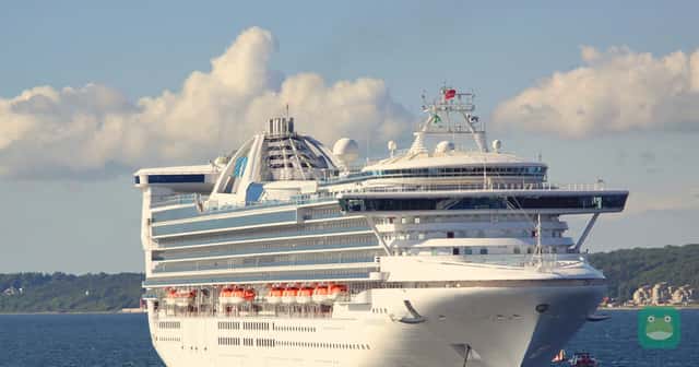 Carnival Encounter as Star Princess, anchored between Helsingør and Helsingborg, 2010