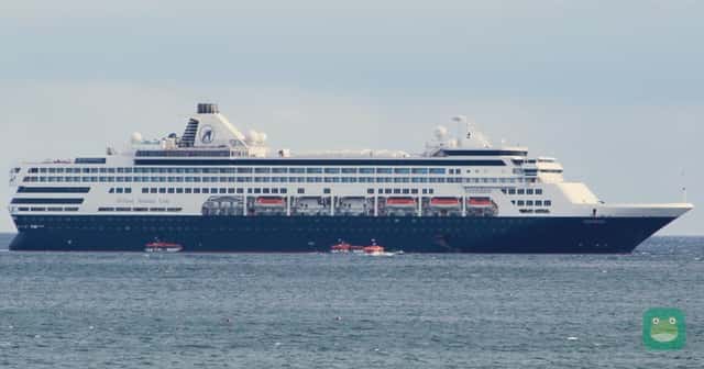 Veendam sailing off Gloucester Harbor, Massachusetts, May 2014