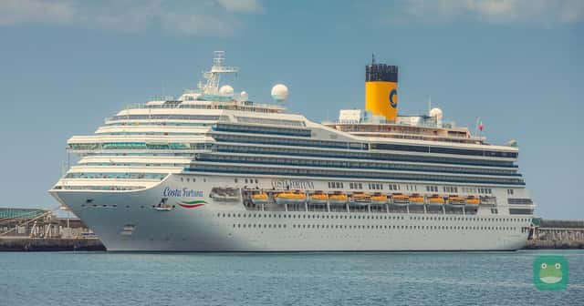 The ship as Costa Fortuna at Funchal, Madeira, May 2023, before her transfer to Margaritaville at Sea