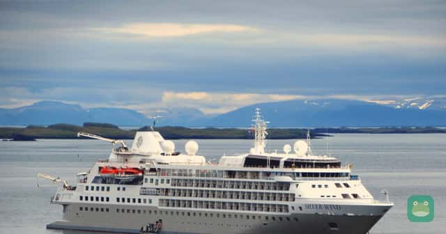 Silver Wind at anchor off Stykkishólmur, Iceland, 2022