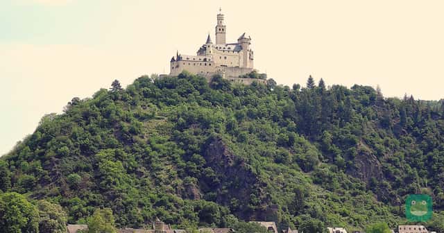 Viking Einar on the Rhine below Marksburg Castle, 2019