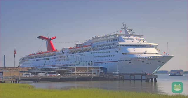 Carnival Fantasy docked at Charleston, South Carolina, July 2012