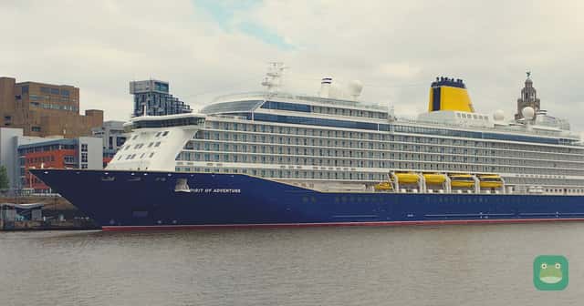 Spirit of Adventure at Liverpool Cruise Terminal, August 2021