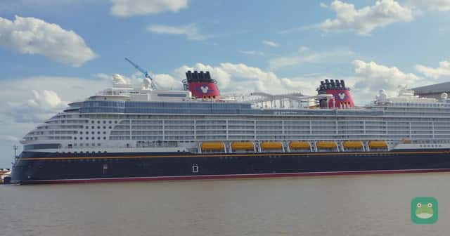 Disney Destiny at the Meyer Werft shipyard in Papenburg before delivery, 2025