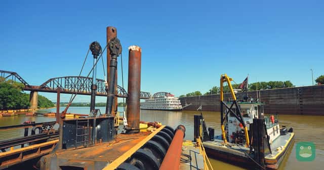 The ship as Queen of the Mississippi on the Ohio River, July 2013