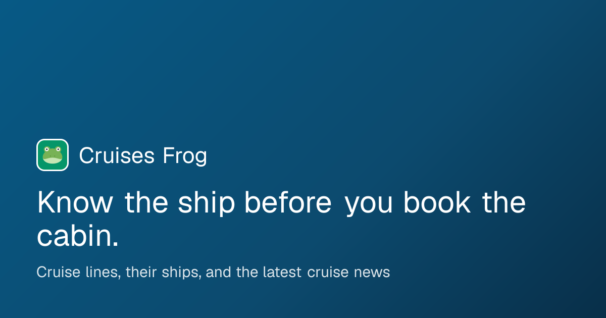 Cruises Frog: cruise ship ratings, deck plans and news